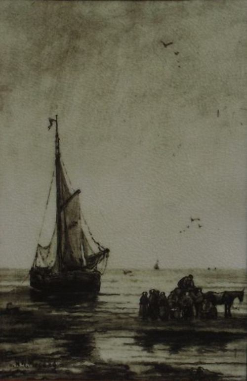 Grote tegel naar H.W. Mesdag