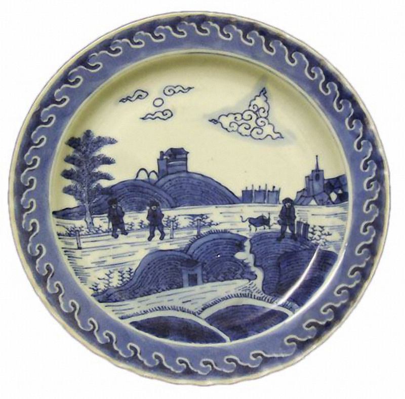 Chinees blauw en wit porselein uit de Kangxi periode 1662-1722